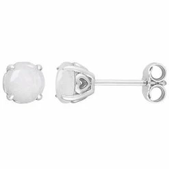 Stella Grace Sterling Silver & Gemstone Round Stud Earrings Opal -Stella Grace Sales unnamed file 2112