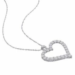 Stella Grace Sterling Silver 2 2/5 Carat T.W. Lab Created Moissanite Heart Pendant Necklace 4 Stella Grace Sterling Silver 2 2/5 Carat T.W. Lab Created Moissanite Heart Pendant Necklace -Stella Grace Sales unnamed file 2157