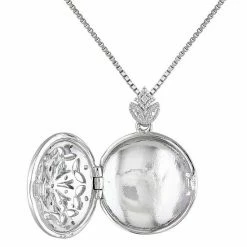 Stella Grace Sterling Silver 1/10 Carat T.W. Diamond Floral Locket Necklace 10 Stella Grace Sterling Silver 1/10 Carat T.W. Diamond Floral Locket Necklace -Stella Grace Sales unnamed file 2170