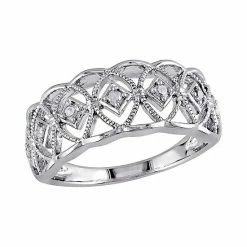 Stella Grace 1/10 Carat T.W. Diamond Sterling Silver Openwork Ring
