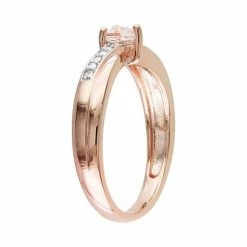 Stella Grace Rose Rhodium-Plated Sterling Silver Morganite And Diamond Accent Heart Crisscross Ring 3 Stella Grace Rose Rhodium-Plated Sterling Silver Morganite And Diamond Accent Heart Crisscross Ring -Stella Grace Sales unnamed file 2273