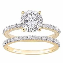 Stella Grace 10k Gold Lab-Created White Sapphire Engagement Ring Set