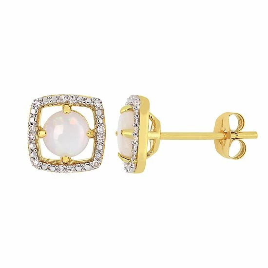 Stella Grace 10K Gold Gemstone & Diamond Accent Frame Earrings Lab Created Ruby 10 Stella Grace 10K Gold Gemstone & Diamond Accent Frame Earrings Lab Created Ruby - Image 10