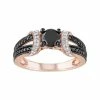 Stella Grace 10k Rose Gold 1 Carat T.W. Black & White Diamond Engagement Ring