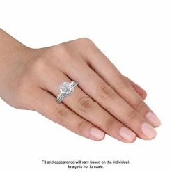 Stella Grace 10k White Gold Lab-Created White Sapphire Engagement Ring Set 5 Stella Grace 10k White Gold Lab-Created White Sapphire Engagement Ring Set -Stella Grace Sales unnamed file 2410