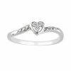 Stella Grace Sterling Silver Diamond Accent Heart Ring