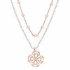 Stella Grace Sterling Silver Multistrand Filigree Flower Necklace