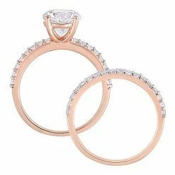Stella Grace 10k Rose Gold Lab-Created White Sapphire Engagement Ring Set -Stella Grace Sales unnamed file 244