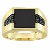 Stella Grace 10k Gold Black Onyx & 1/6 Carat T.W. Black Diamond Ring