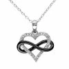 Stella Grace 1/10 Carat T.W. Diamond Sterling Silver Two Tone Infinity Heart Pendant