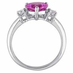 Stella Grace Sterling Silver Lab-Created Pink & White Sapphire Heart Ring -Stella Grace Sales unnamed file 2538
