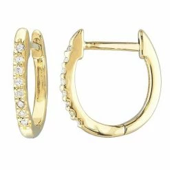 Stella Grace 10K Gold 1/10 Carat T.W. Diamond Hoop Earrings
