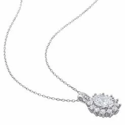Stella Grace Sterling Silver Diamond Accent & Lab-Created White Sapphire Halo Pendant Necklace 4 Stella Grace Sterling Silver Diamond Accent & Lab-Created White Sapphire Halo Pendant Necklace -Stella Grace Sales unnamed file 2565