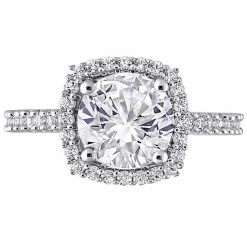 Stella Grace Sterling Silver Lab-Created White Sapphire Halo Ring -Stella Grace Sales unnamed file 2569