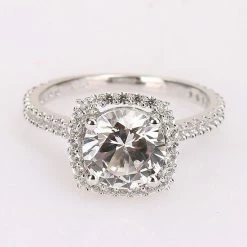 Stella Grace Sterling Silver Lab-Created White Sapphire Halo Ring -Stella Grace Sales unnamed file 2570