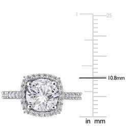 Stella Grace Sterling Silver Lab-Created White Sapphire Halo Ring -Stella Grace Sales unnamed file 2571