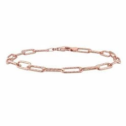 Stella Grace 18k Gold Over Silver 5 Mm Fancy Cut Paper Clip Link Chain Anklet 18k Gold Plated -Stella Grace Sales unnamed file 2592