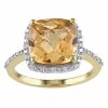 Stella Grace 10k Gold Citrine & 1/10 Carat T.W Diamond Halo Ring