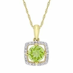 Stella Grace 10K Gold Gemstone & 1/10 Ct. T.W. Diamond Frame Pendant Necklace Lab Created Ruby