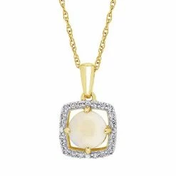 Stella Grace 10K Gold Gemstone & 1/10 Ct. T.W. Diamond Frame Pendant Necklace Lab Created Ruby -Stella Grace Sales unnamed file 2623