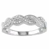 Stella Grace Sterling Silver 1/10 Carat T.W. Diamond Infinity Ring