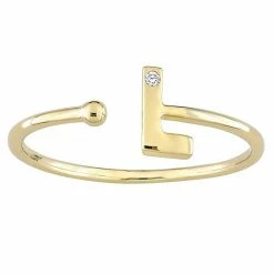 Stella Grace 10k Gold Diamond Accent Initial Open Ring -Stella Grace Sales unnamed file 2721
