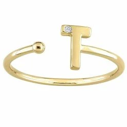 Stella Grace 10k Gold Diamond Accent Initial Open Ring -Stella Grace Sales unnamed file 2723