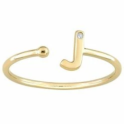 Stella Grace 10k Gold Diamond Accent Initial Open Ring -Stella Grace Sales unnamed file 2725