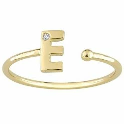 Stella Grace 10k Gold Diamond Accent Initial Open Ring -Stella Grace Sales unnamed file 2729