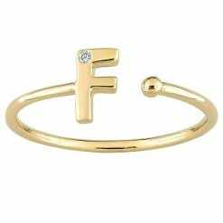 Stella Grace 10k Gold Diamond Accent Initial Open Ring -Stella Grace Sales unnamed file 2732