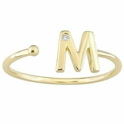 Stella Grace 10k Gold Diamond Accent Initial Open Ring -Stella Grace Sales unnamed file 2734