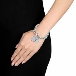 Stella Grace Sterling Silver 2-pc. Heart Charm Link Necklace & Bracelet Set -Stella Grace Sales unnamed file 2751