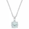 Stella Grace Sterling Silver & Gemstone Round Stud Pendant Necklace