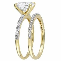 Stella Grace 14k Gold 2 Carat T.W. Lab-Created Moissanite & 1/4 Carat T.W. Diamond Engagement Ring Set -Stella Grace Sales unnamed file 2828