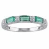 Stella Grace 10k White Gold Emerald & Diamond Accent Eternity Ring