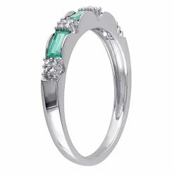 Stella Grace 10k White Gold Emerald & Diamond Accent Eternity Ring -Stella Grace Sales unnamed file 2838