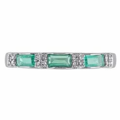 Stella Grace 10k White Gold Emerald & Diamond Accent Eternity Ring -Stella Grace Sales unnamed file 2839