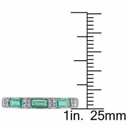 Stella Grace 10k White Gold Emerald & Diamond Accent Eternity Ring -Stella Grace Sales unnamed file 2840