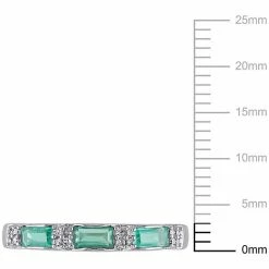 Stella Grace 10k White Gold Emerald & Diamond Accent Eternity Ring -Stella Grace Sales unnamed file 2841