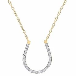 Stella Grace 18k Gold Over Sterling Silver 1/6 Carat T.W. Diamond Horseshoe Pendant Necklace 18k Rose Gold Plated -Stella Grace Sales unnamed file 2882