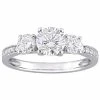 Stella Grace 10k White Gold 1 1/4 Carat T.W. Lab-Created Moissanite 3-Stone Engagement Ring