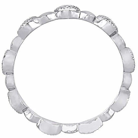 Stella Grace 10k Gold 1/10 Carat T.W. Diamond Eternity Ring White 3 Stella Grace 10k Gold 1/10 Carat T.W. Diamond Eternity Ring White - Image 3
