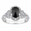Stella Grace 10k White Gold 1 1/8 Carat T.W. Black & White Diamond Vintage Engagement Ring