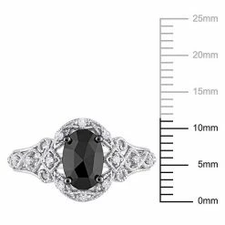 Stella Grace 10k White Gold 1 1/8 Carat T.W. Black & White Diamond Vintage Engagement Ring -Stella Grace Sales unnamed file 297