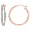 Stella Grace 10k Rose Gold 1/4 Carat T.W. Diamond Inside-Out Hoop Earrings