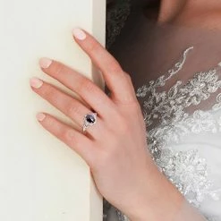 Stella Grace 10k White Gold 1 1/8 Carat T.W. Black & White Diamond Vintage Engagement Ring -Stella Grace Sales unnamed file 300