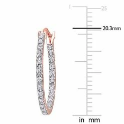 Stella Grace 10k Rose Gold 1/4 Carat T.W. Diamond Inside-Out Hoop Earrings -Stella Grace Sales unnamed file 3000