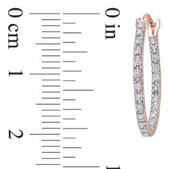 Stella Grace 10k Rose Gold 1/4 Carat T.W. Diamond Inside-Out Hoop Earrings -Stella Grace Sales unnamed file 3001
