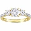 Stella Grace 10k Gold Lab-Created Moissanite 3-Stone Engagement Ring