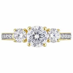 Stella Grace 10k Gold Lab-Created Moissanite 3-Stone Engagement Ring -Stella Grace Sales unnamed file 3015